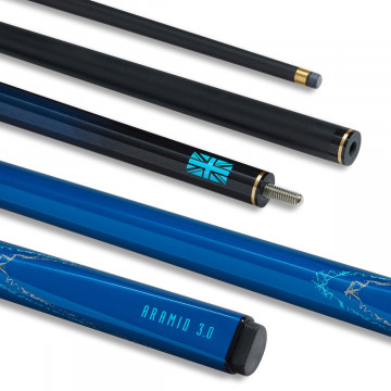 ARAMID SNOOKER CUE GRAPHITE 10MM BLUE