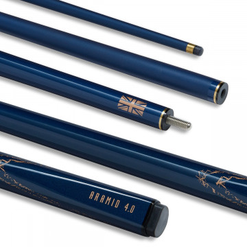 ARAMID GRAPHITE SNOOKER CUE 10MM Blue/Rose Gold